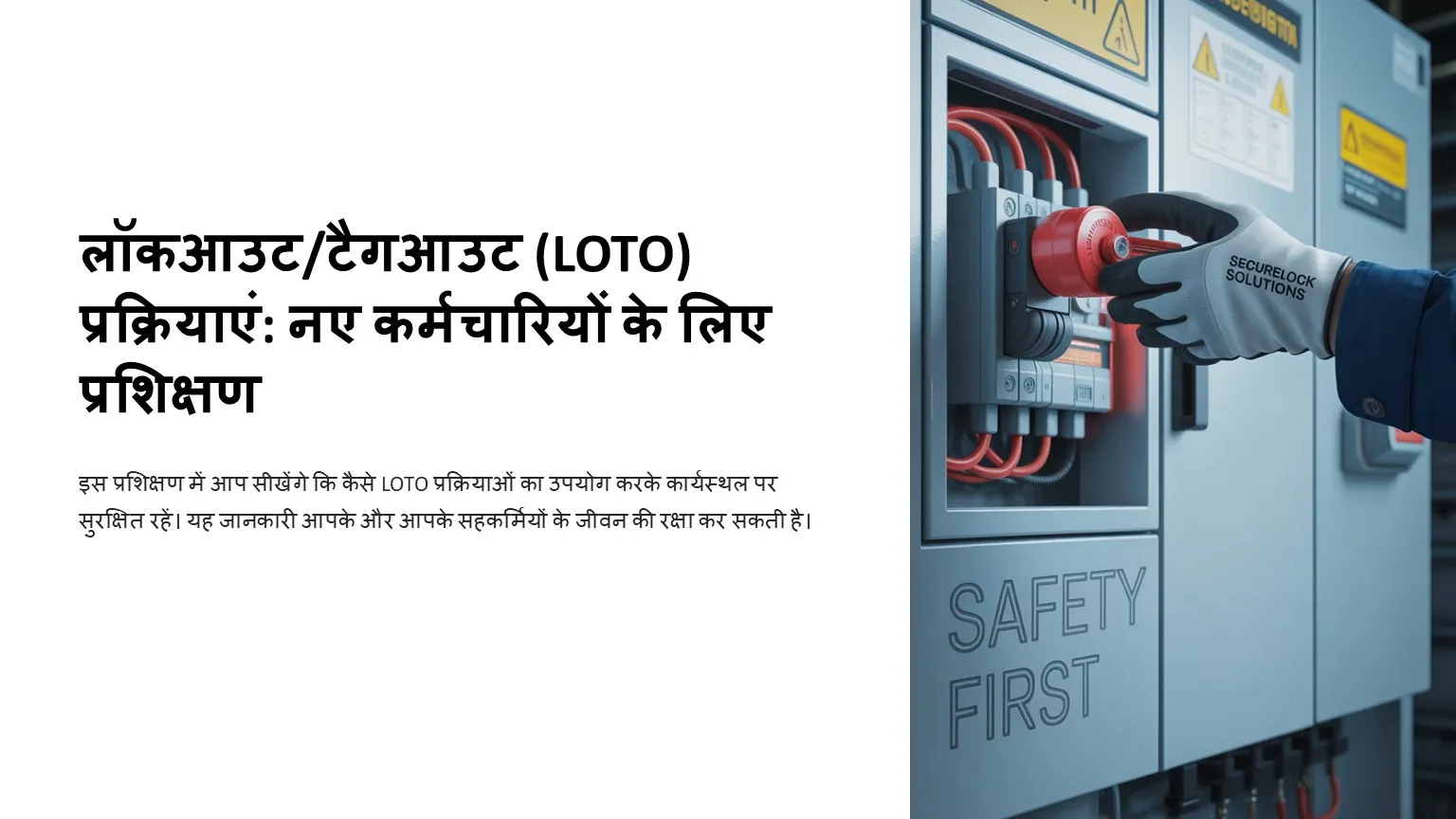 लॉकआउट/टैगआउट (LOTO) प्रक्रियाएं